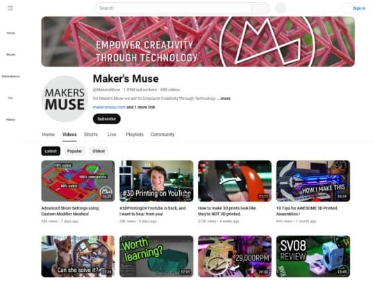 Maker’s Muse On YouTube