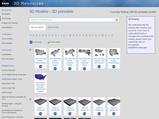 NASA 3D Models