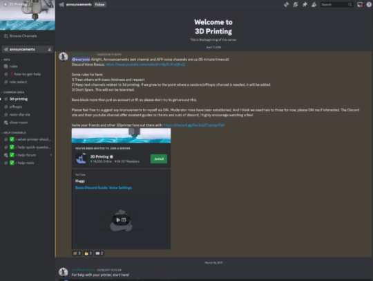 Discord – 3D Printers
